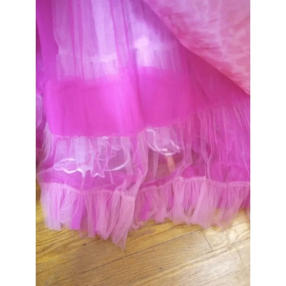 Jovani prom Strapless gown Sz 2 ? pink Sequin Padded Princess Barbie Pageant - Picture 5 of 14